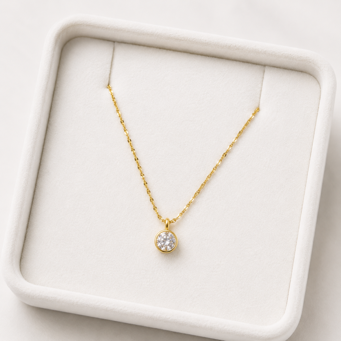 Lumina Solitaire Pendant Necklace