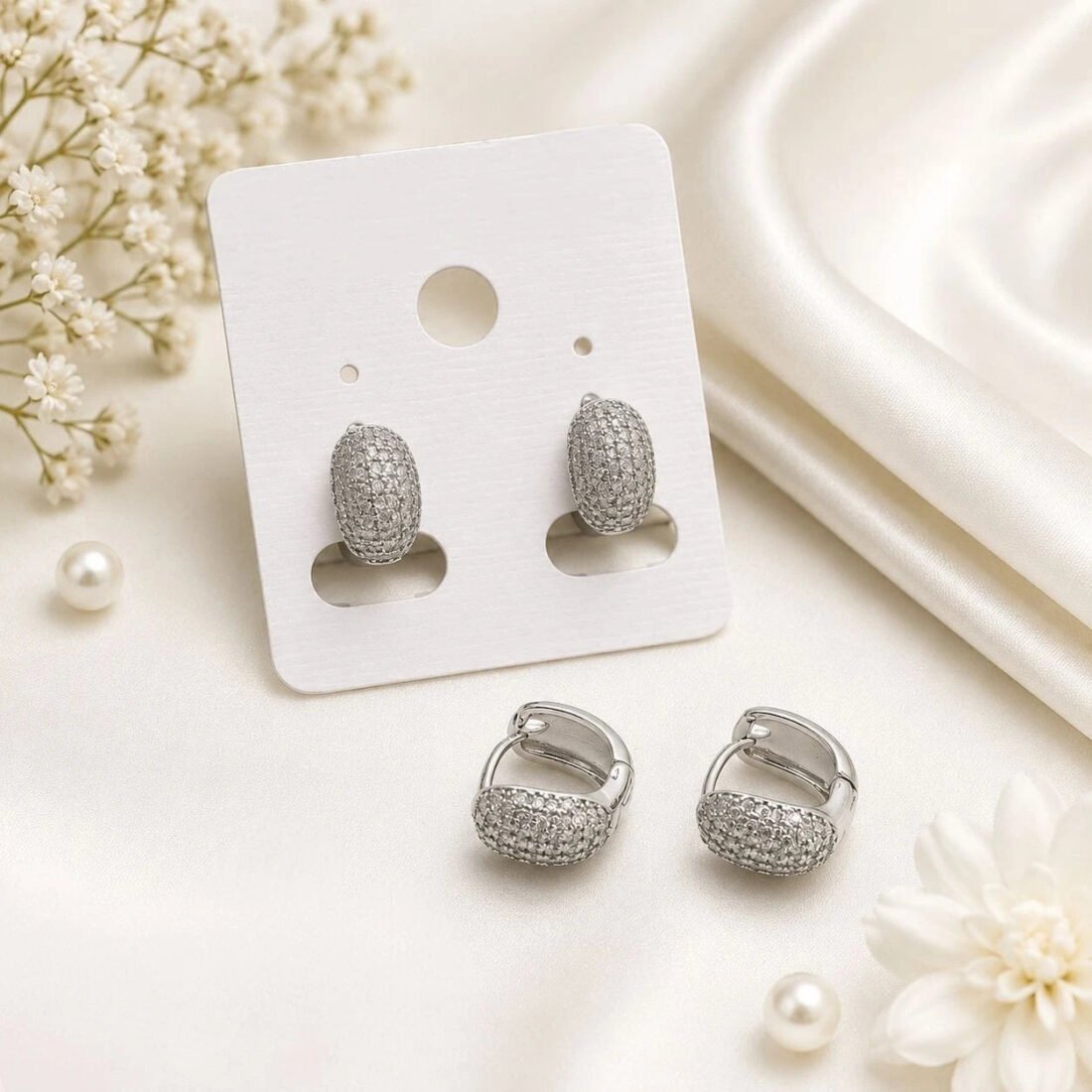 Veloura Pave Dome Hoops