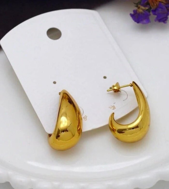 Lunara Drop Hoop Earrings