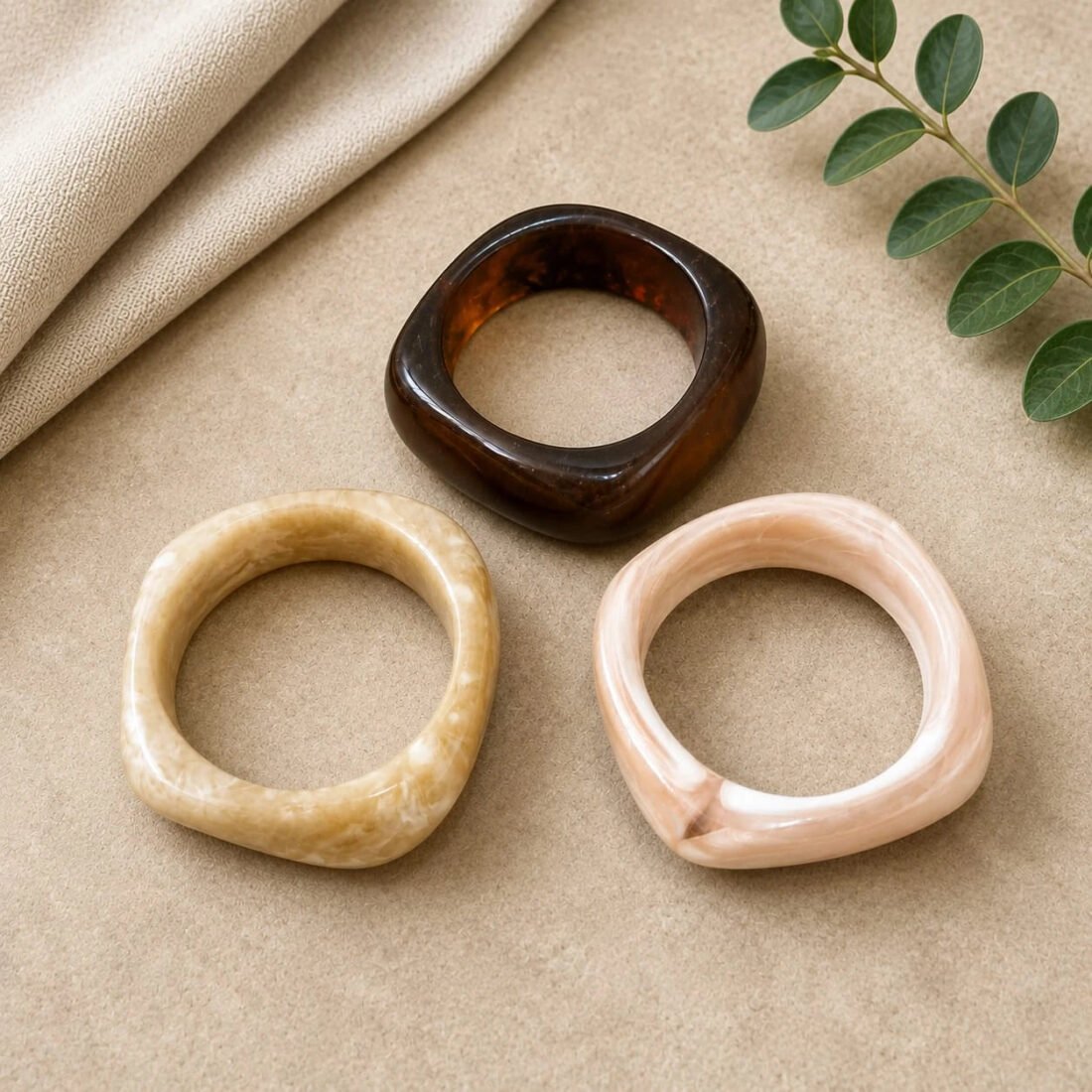 Caramel Blush Resin Trio