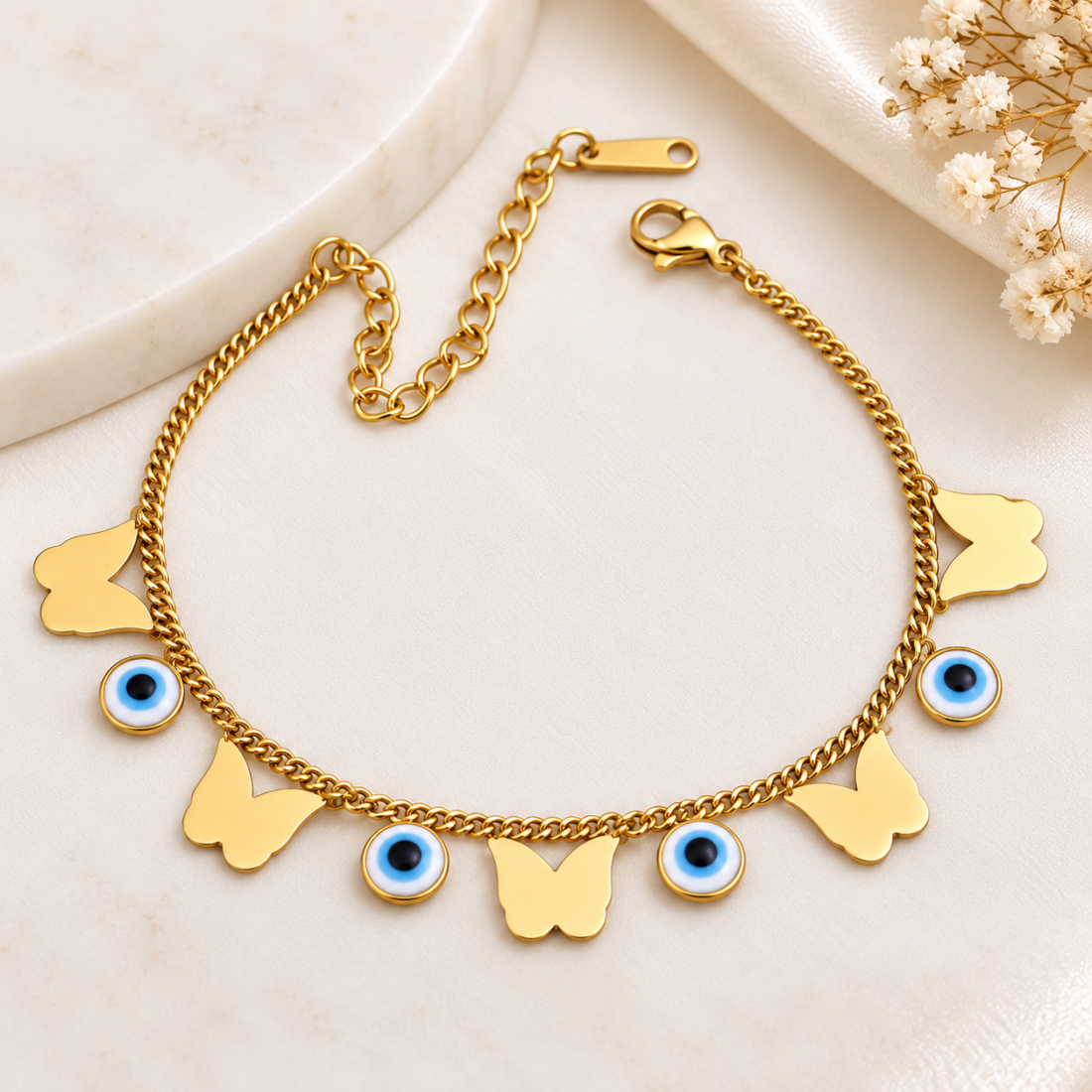 Nazaria Butterfly Charm Bracelet