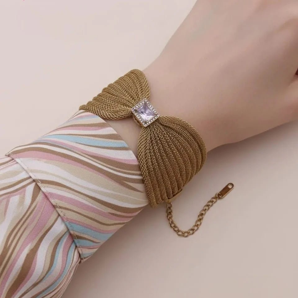 Aureline Mesh Cuff Bracelet