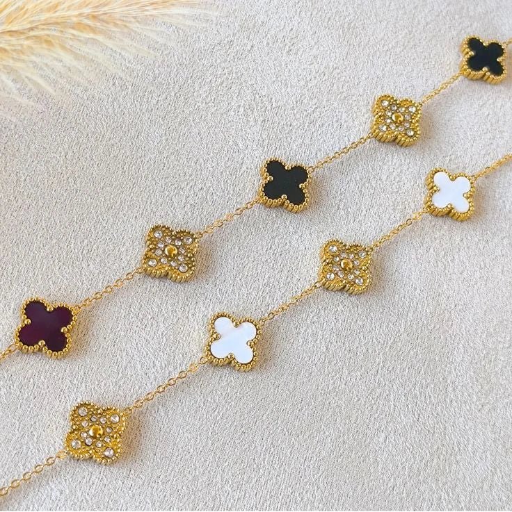 Royal Clover Charm Bracelet