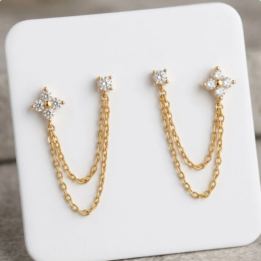 Celeste Double Chain Ear Piercing
