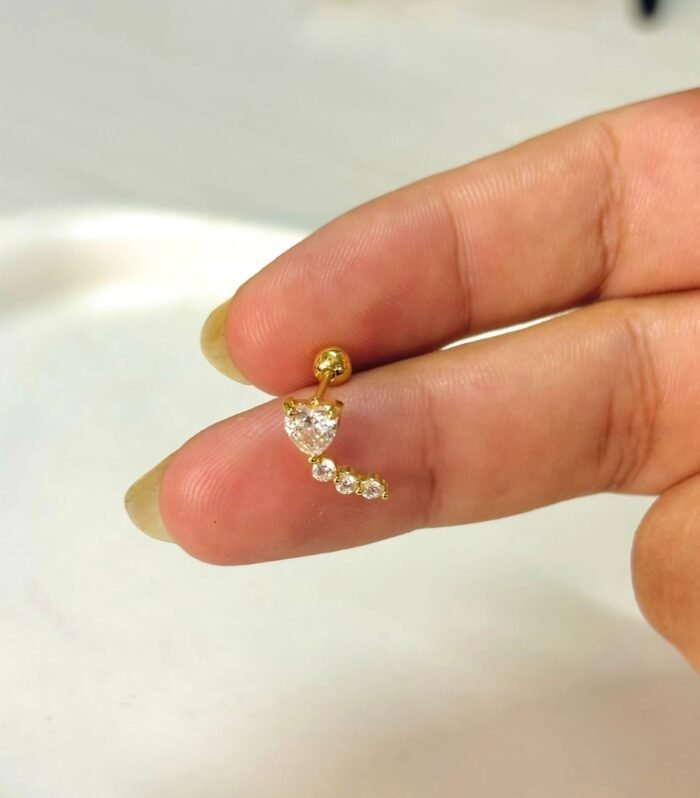 Celestia Heart Ear Piercing