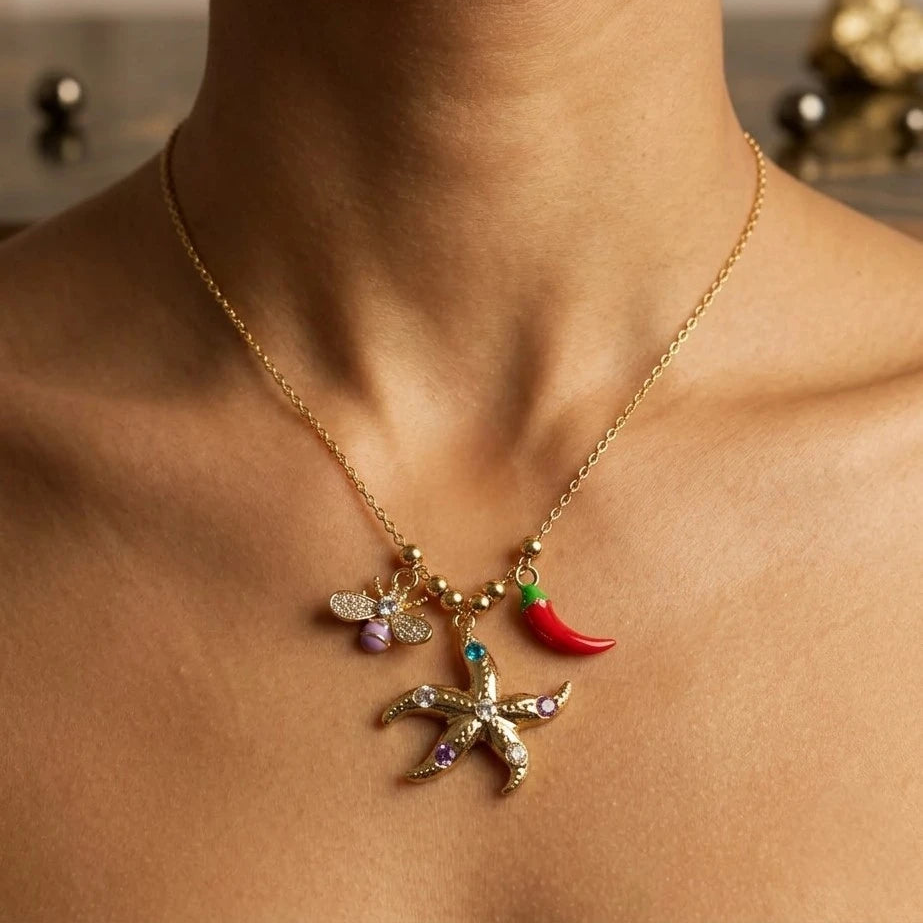 Celestial Sea Charm Necklace
