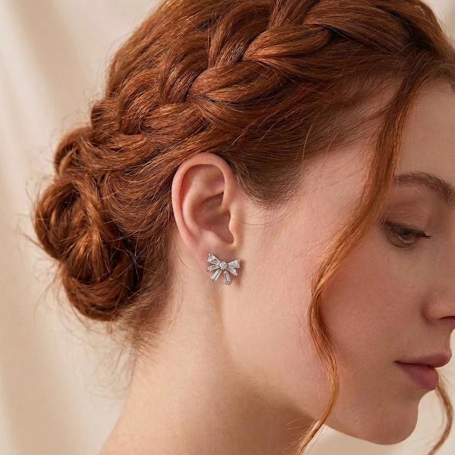 CrystalBow Sparkle Stud Earrings