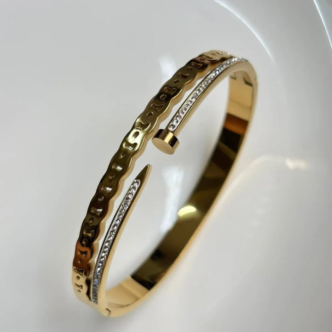 Luxe Gold Crystal Kada