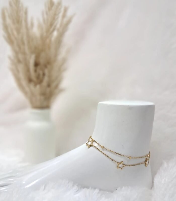 Gold Star Anklet