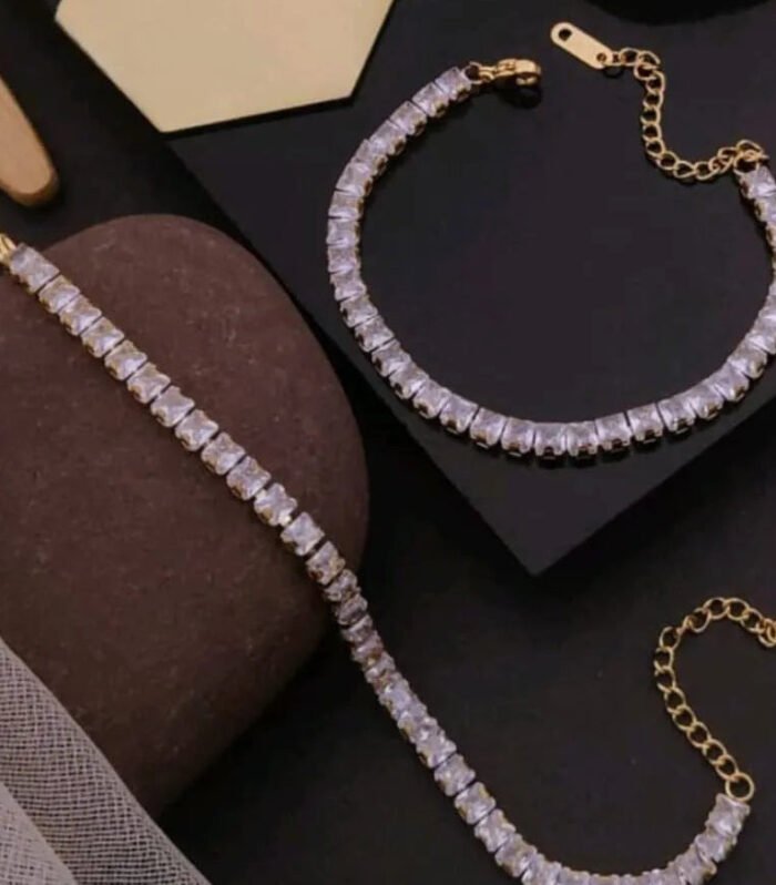 Golden Diamond Charm Bracelet