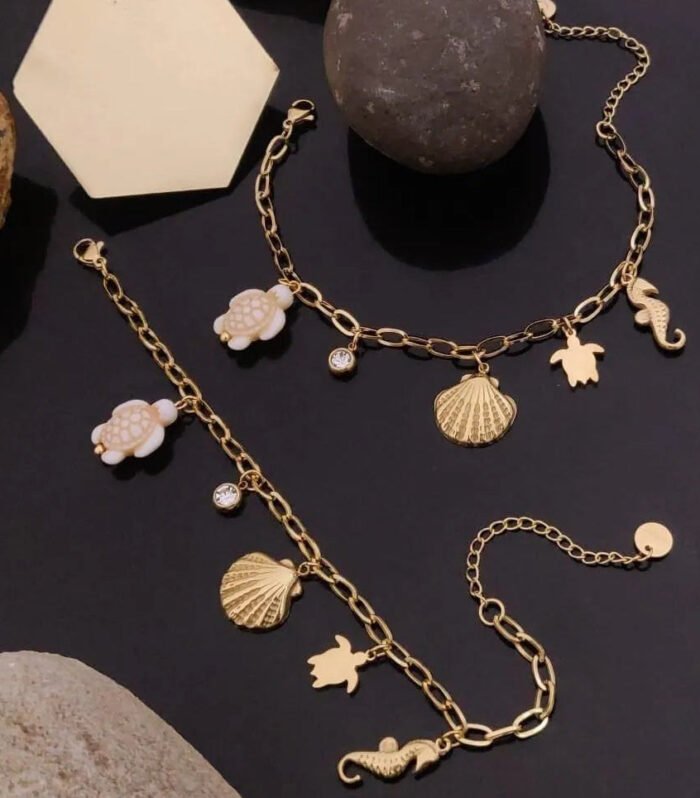 Golden Sea Charm Bracelet
