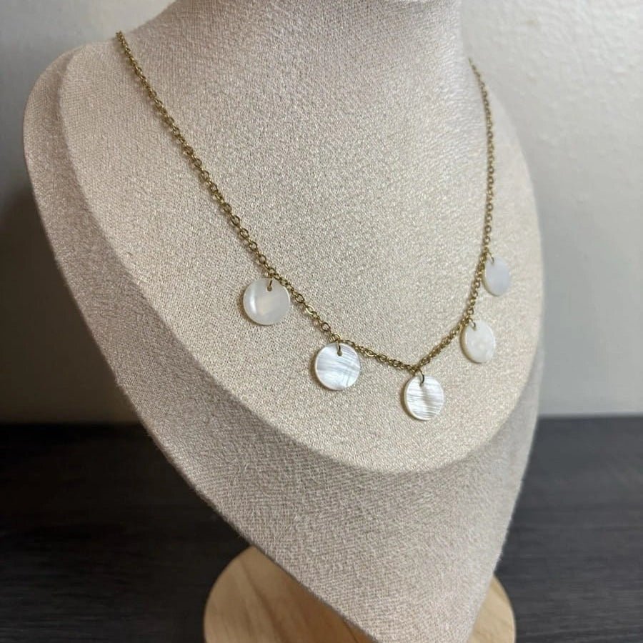 Luna Shell Disc Necklace