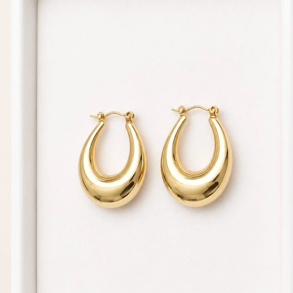 Lunara Bold Gold Hoop Earrings