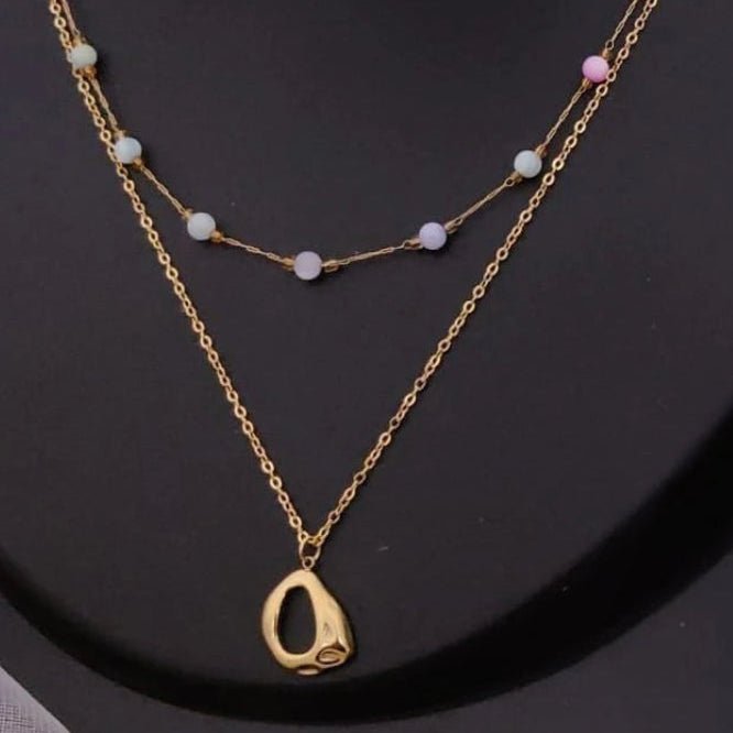 Lunara Pastel Double Layer Necklace