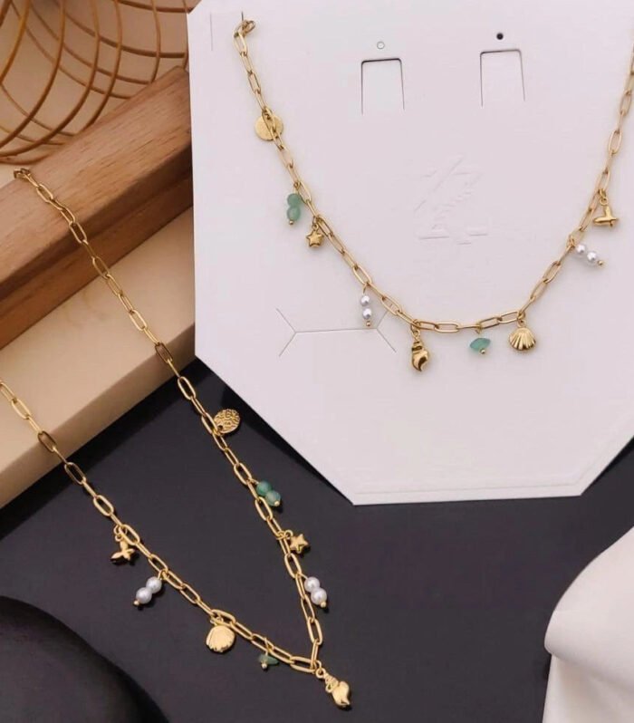 Pearl Shell Charm Necklace