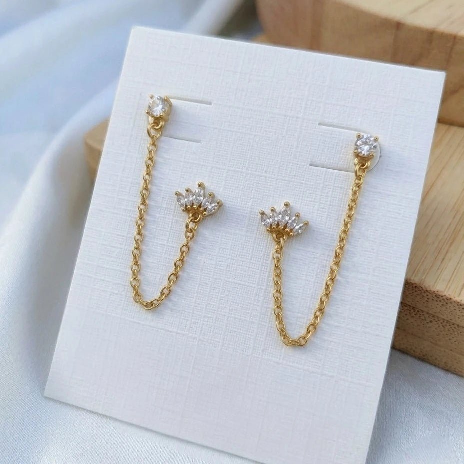 Royal Crown Chain Ear Piercing