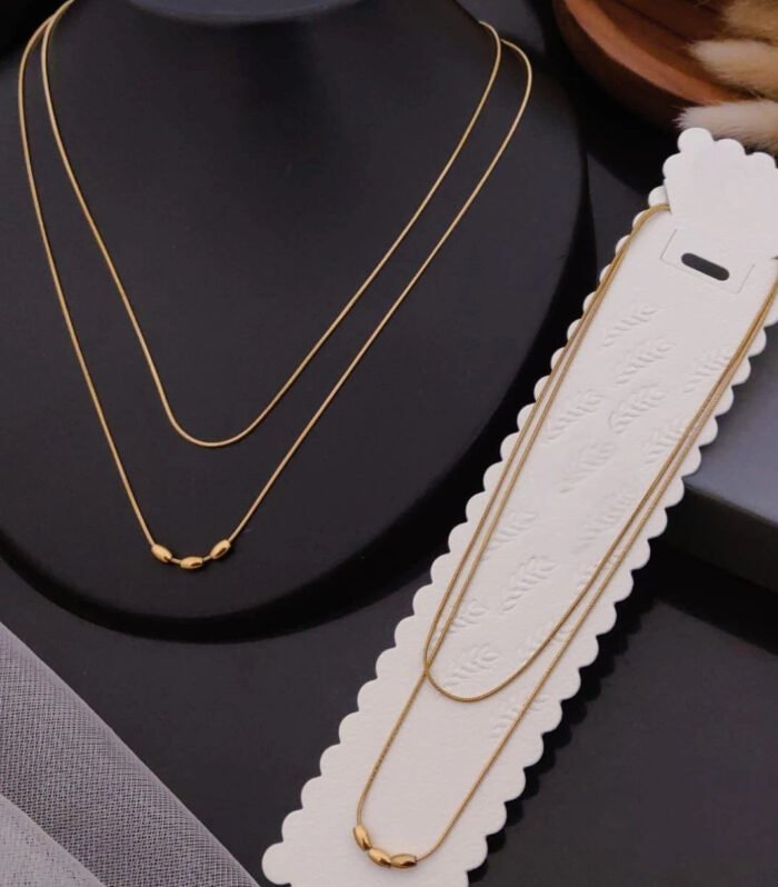 Serenelle Minimal Gold Layered Necklace