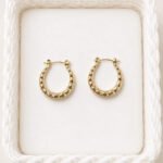 Starlight Textured Hoop Earrings