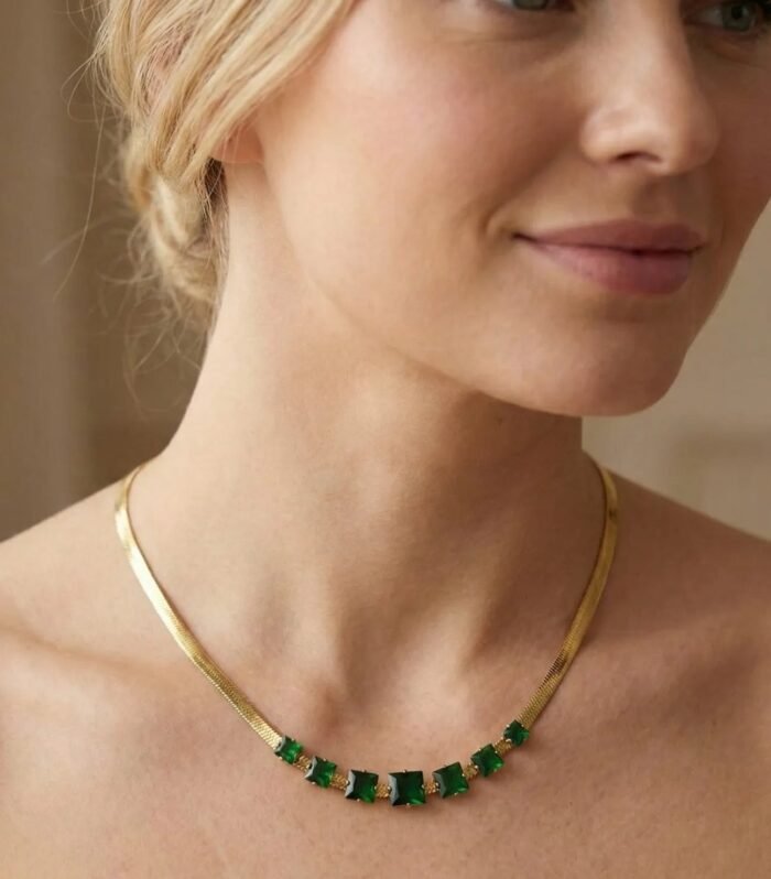 Emerald Gold Necklace