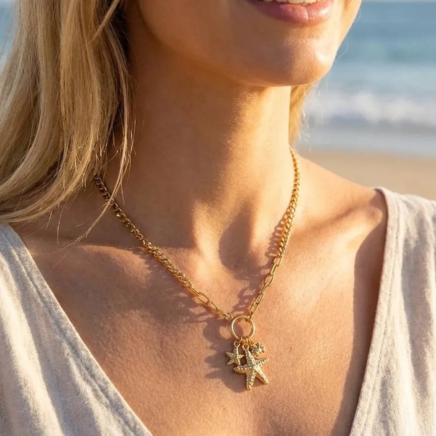 Starfish Charm Gold Necklace