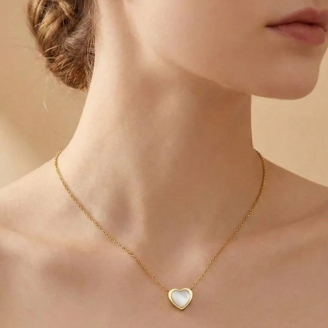 Heart Gold Charm Necklace