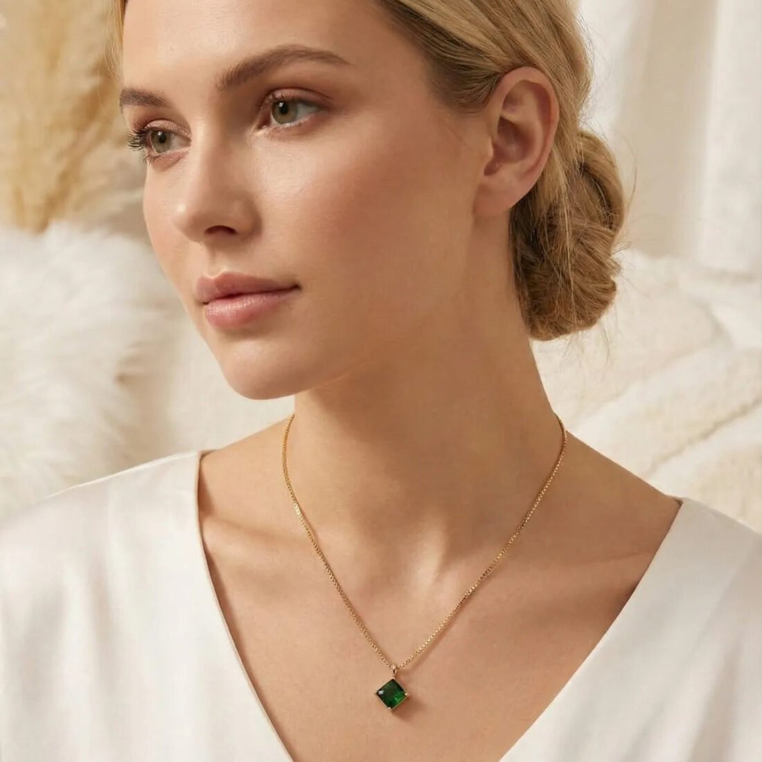 Green Gem Pendant Necklace