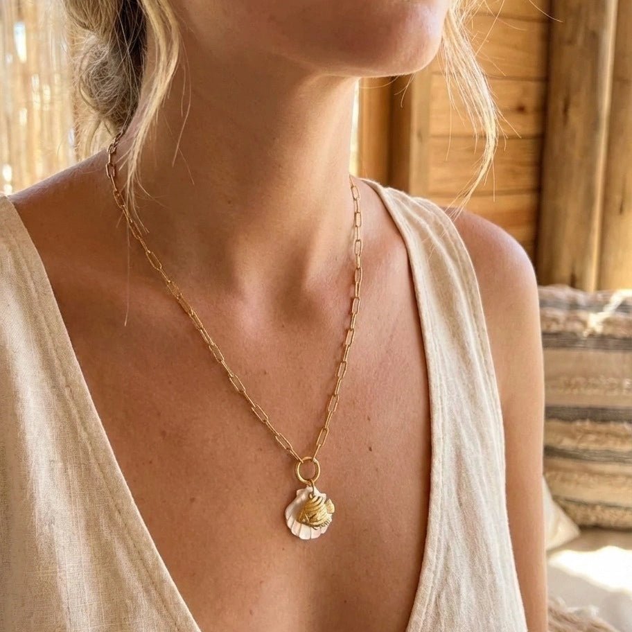Sea Shell Gold Necklace