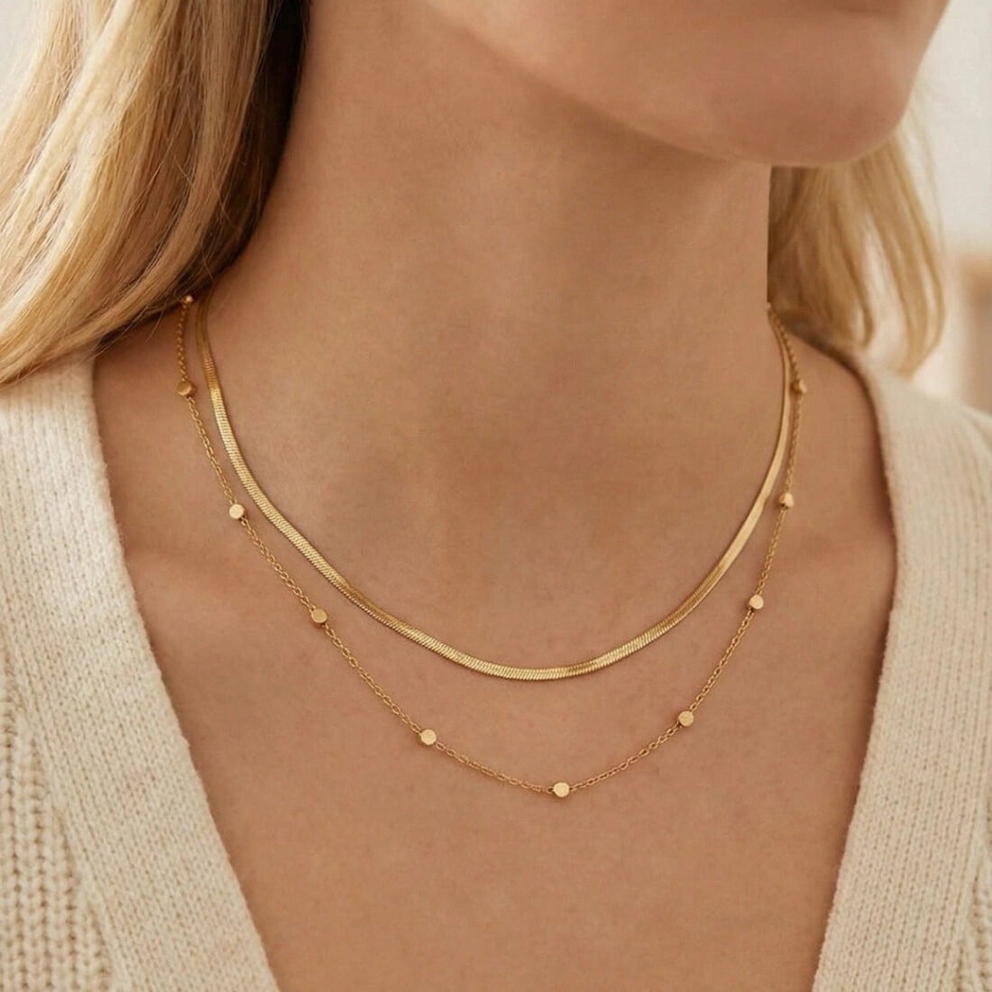 Golden Ball Charm Necklace