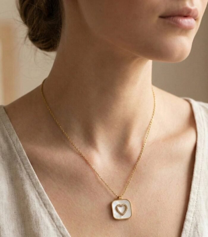 Heart Diamond Pendant Necklace