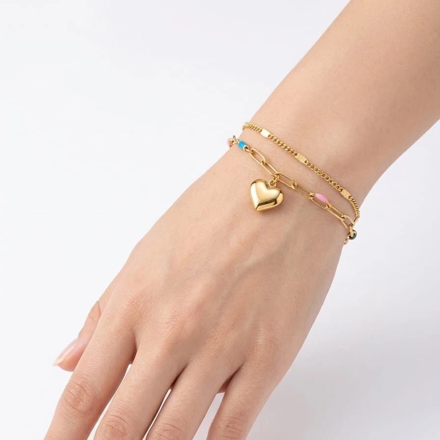 Amorette Heart Layered Bracelet