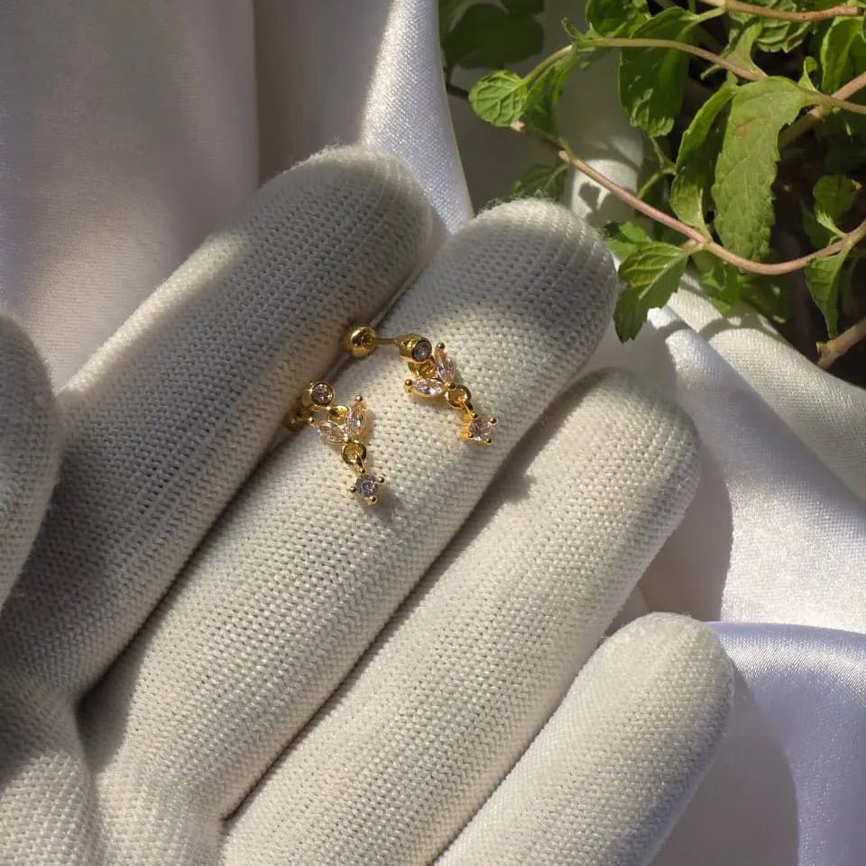 Angel Wing Gold Ear Piercing