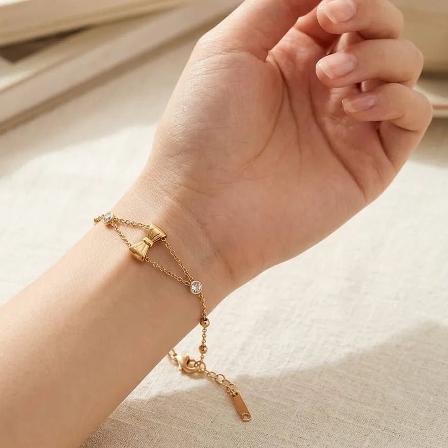 Lunara Bow Charm Bracelet