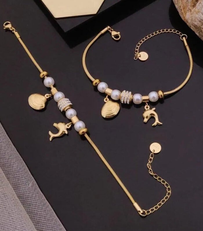 Ocean Charm Gold Bracelet