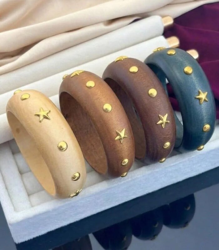 Wooden Kada – Star Studded Ethnic