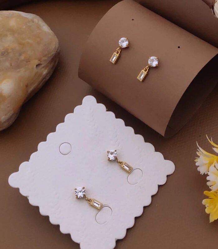 Crystal Drop Minimal Earrings