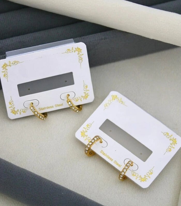 Crystal Line Hoop Earrings