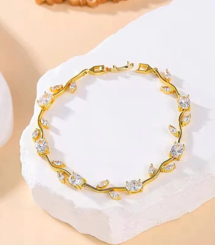 Crystal Vine Gold Bracelet