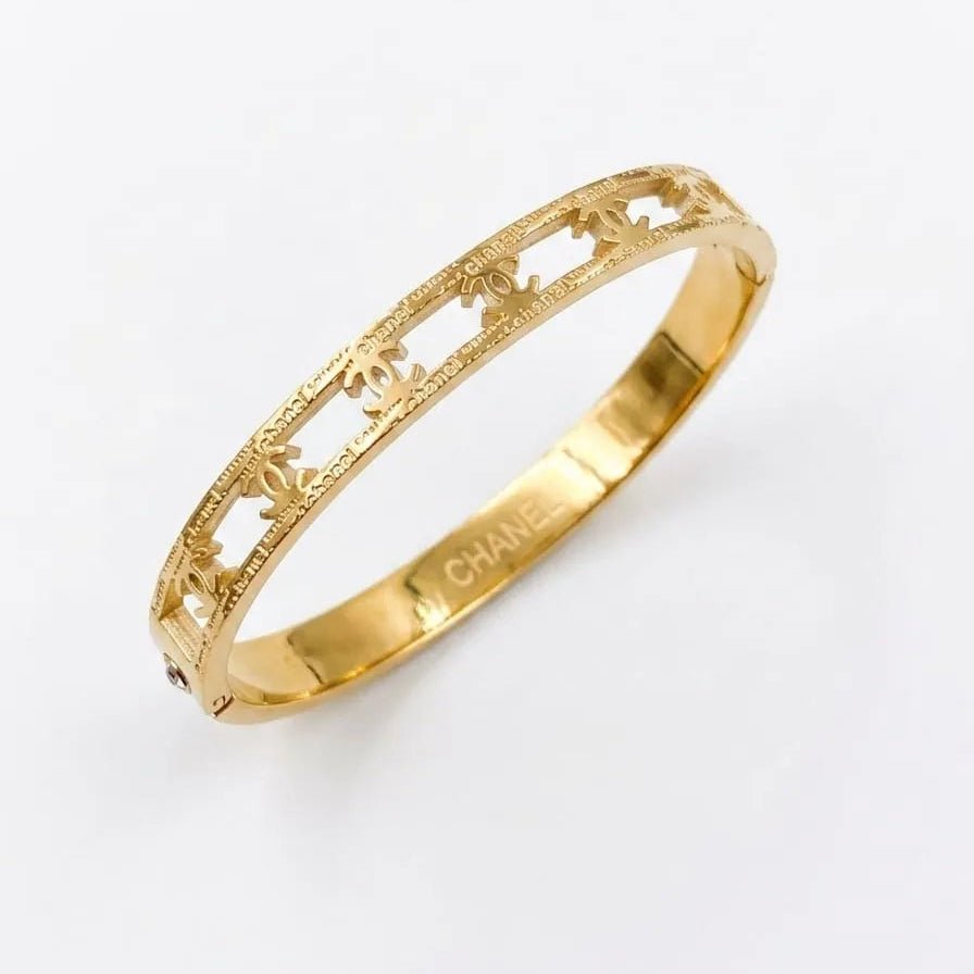 Elegant Cutwork Designer Gold Kada