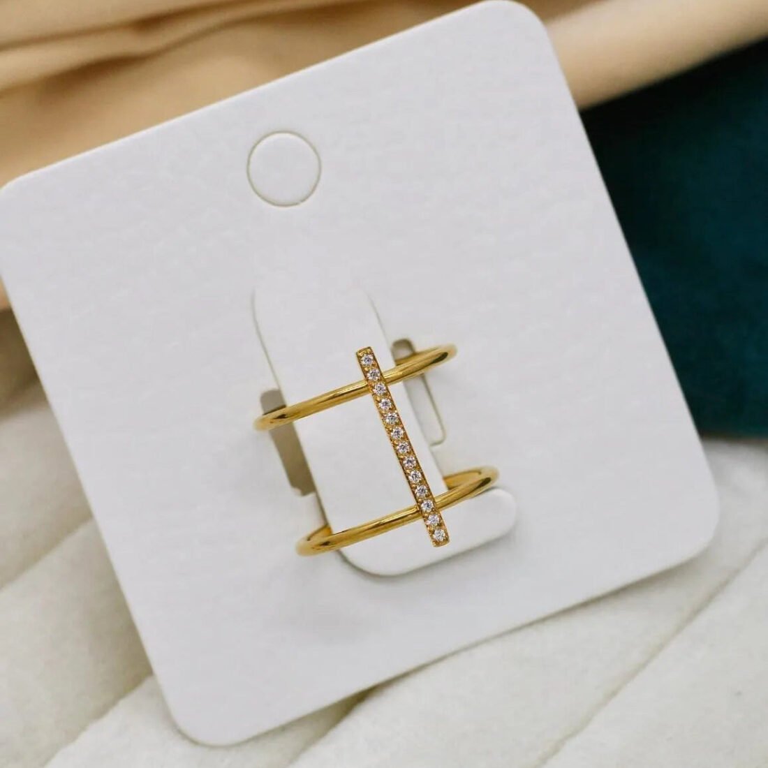 Linea Spark Dual Band Gold Ring