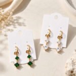 Emerald Aurora Duo Drop Earrings