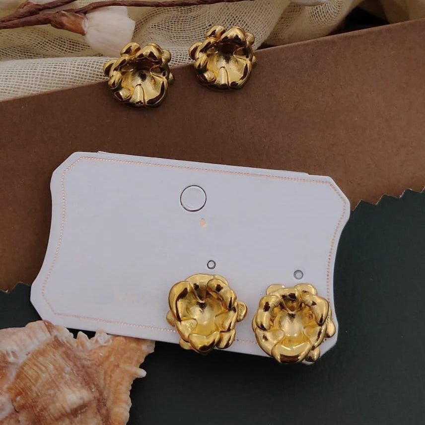 Golden Bloom Stud Earrings