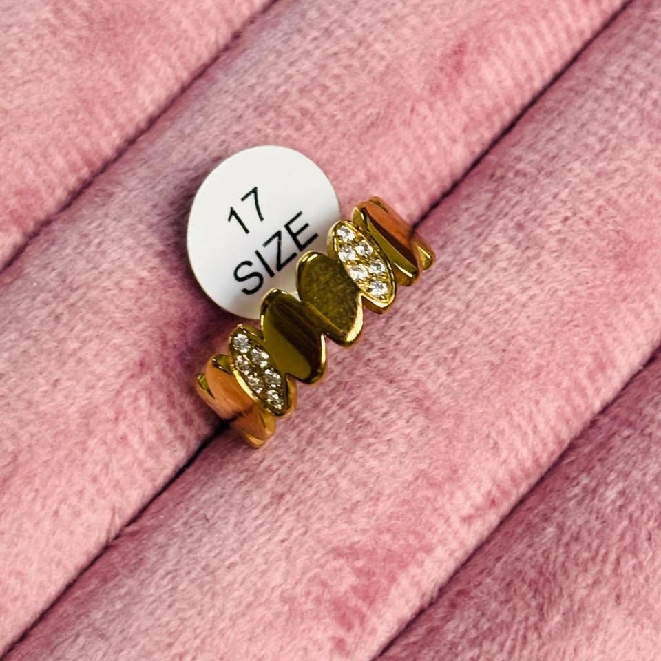 Golden Heart Band Ring