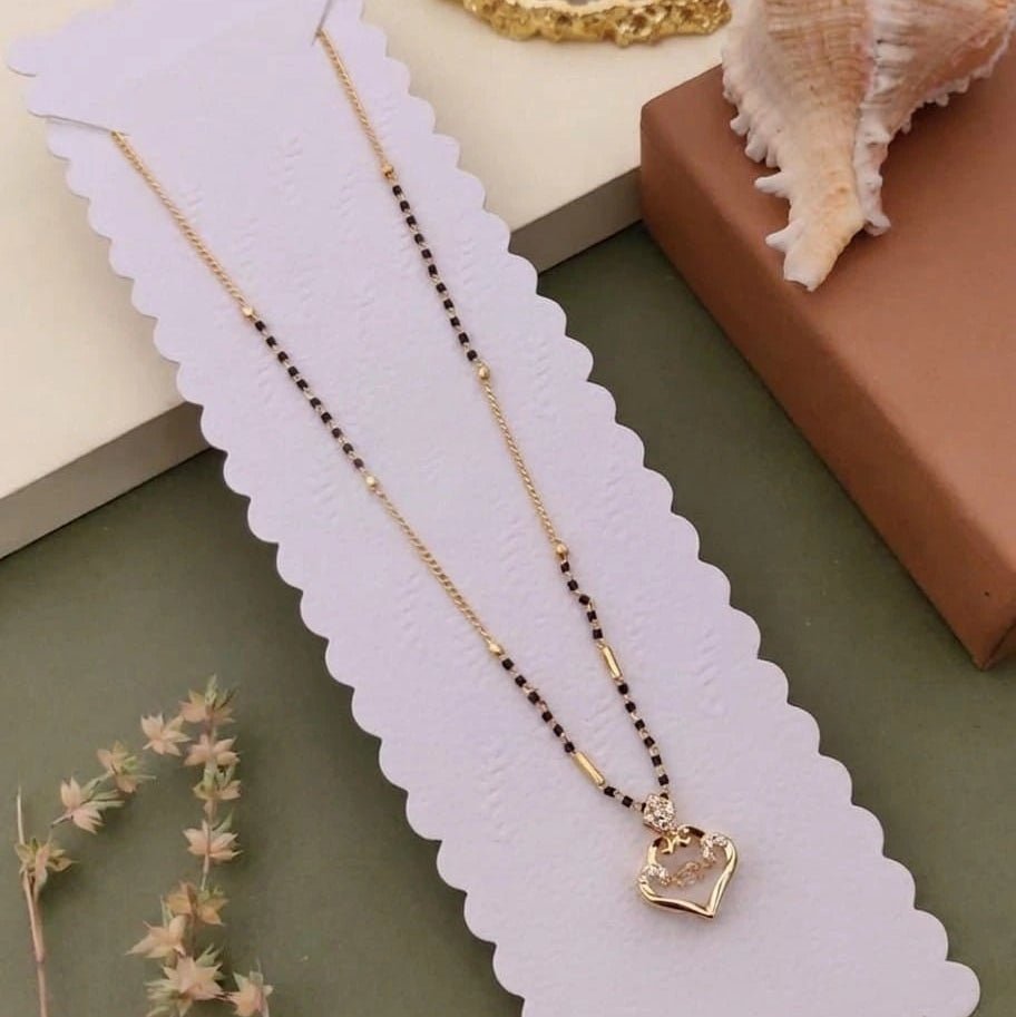 Golden Heart Whisper Mangalsutra