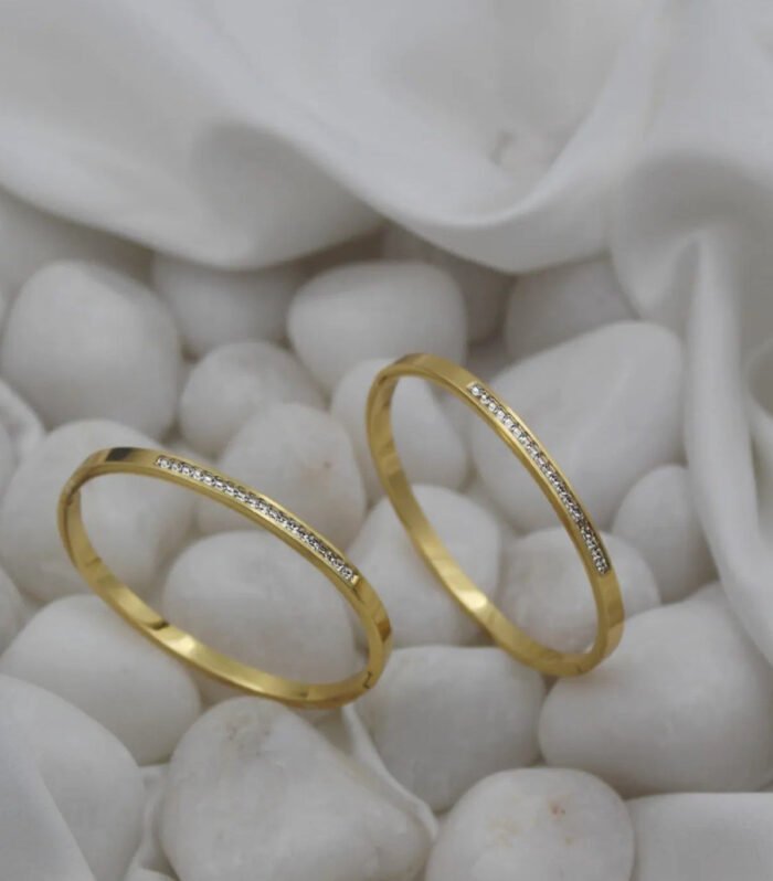 Diamond Studded Gold Kada