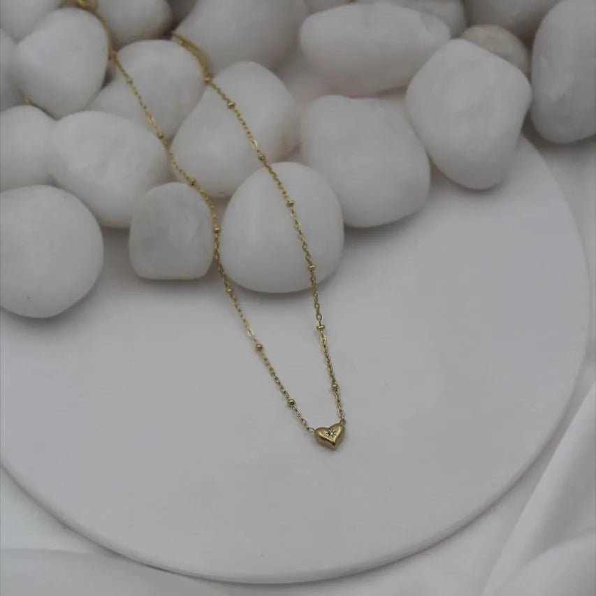 Golden Heart Pendant Necklace
