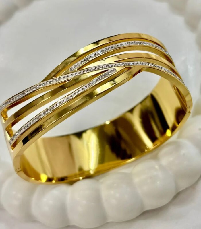 Golden Wave Diamond Kada