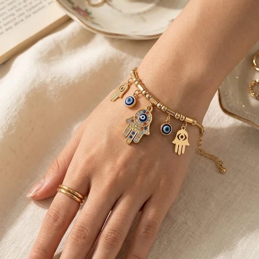 Nazelle Hamsa Charm Bracelet
