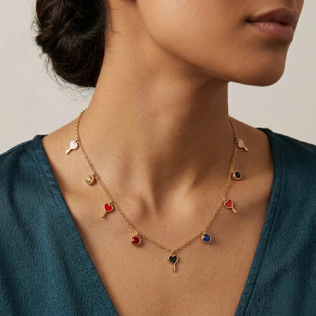 Heart Key Charm Tanmaniya