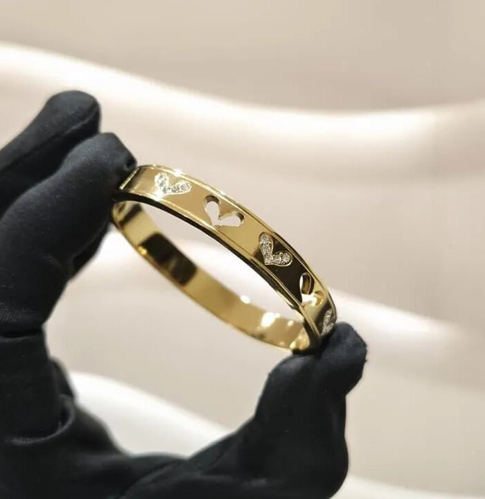 Heart Cutout Diamond Kada