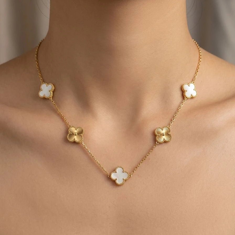 Ivory Golden Clover Necklace